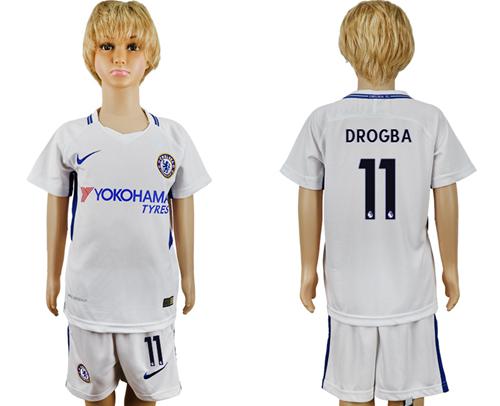 Chelsea #11 Drogba Away Kid Soccer Club Jersey - Click Image to Close